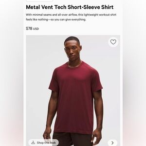 Lululemon Metal Vent Short Sleeve